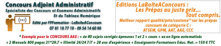 Corrigé Concours Adjoint Administratif 2020 éducation Nationale