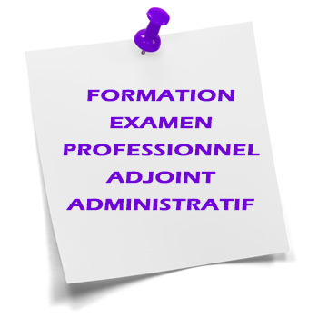 Examen professionnel adjoint administratif