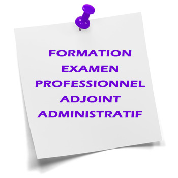 formation examen professionnel adjoint administratif