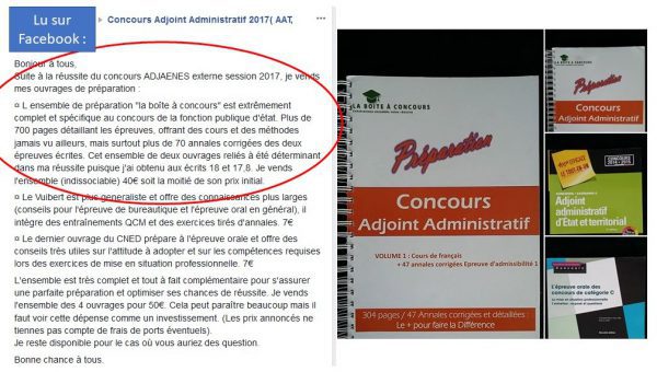 Avis sur la formation au concours d'adjoint administratif d'état