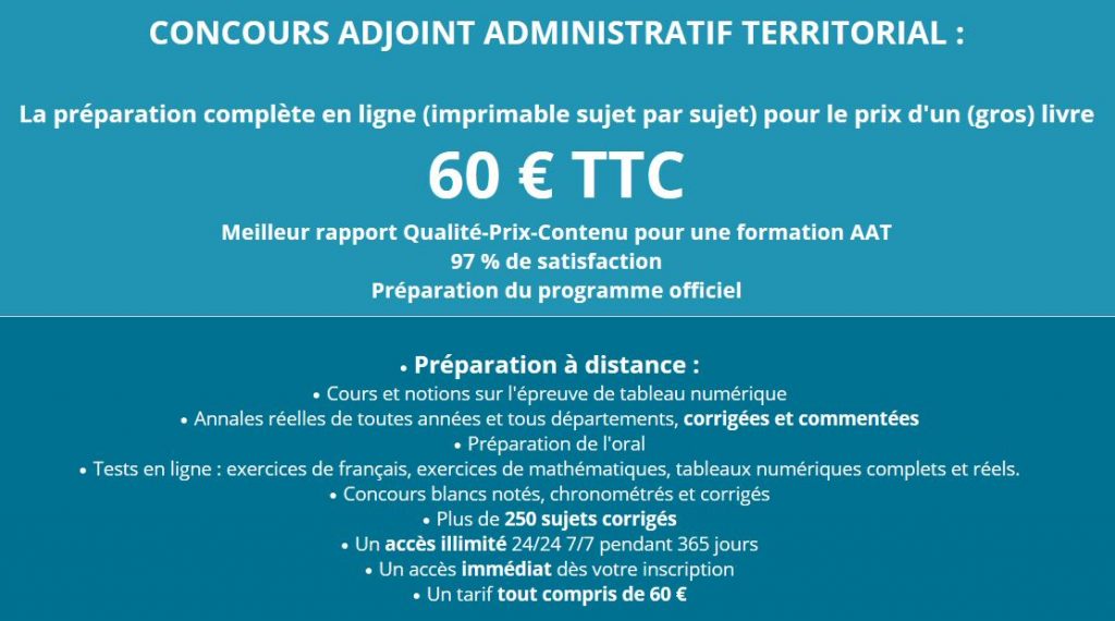 Corrigé Tableau Numérique Concours Adjoint Administratif 2018