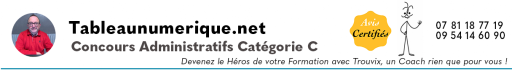 Sujet Concours Adjoint Administratif Principal 2ème Classe Tableau Numérique